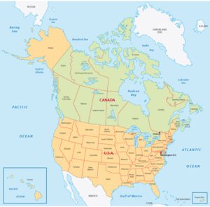 nordamerika karte