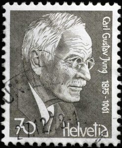 Carl Gustav Jung auf einer Schweizer Briefmarke, Bildnachweis: spatuletail / Shutterstock.com