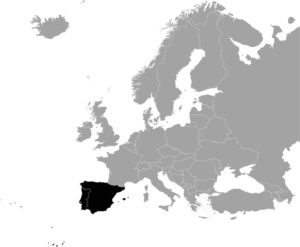 Die Iberische Halbinsel befindet sich im Süden von Westeuropa