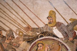 Perserkönig Dareios III.  bei der Schlacht von Issos (Ausschnitt)