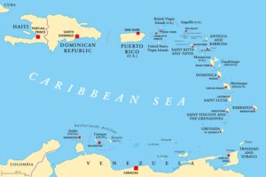 Barbados liegt nordöstlich von Venezuela in der Karibik. Geographisch gehört die Insel zu Mittelamerika.