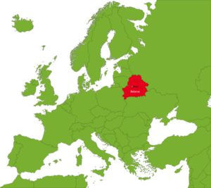 Belarus Lage auf der Europakarte