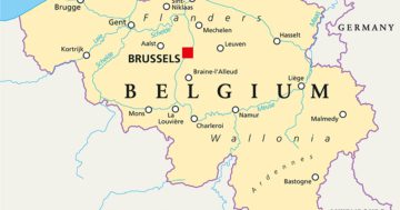 Belgien Karte mit Städten