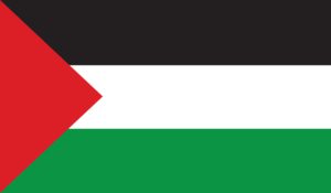 Die Flagge Gazas entspricht der Flagge Palästinas
