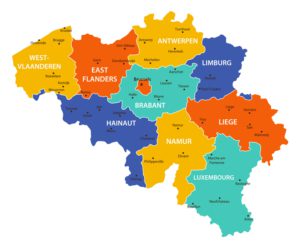Provinzen und Städte in Flandern