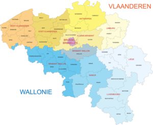 Städte und Provinzen der Wallonie