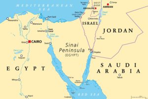 Konfliktherd und Konfliktort der Suezkrise war der Suezkanal, welcher das Mittelmeer mit dem Golf von Suez (Rote Meer) verbindet